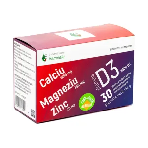 Calciu Magneziu Zinc + D3 - Remedia
