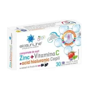 Zinc cu Vitamina C si Acid Hialuronic pentru copii de supt - BioSunLine