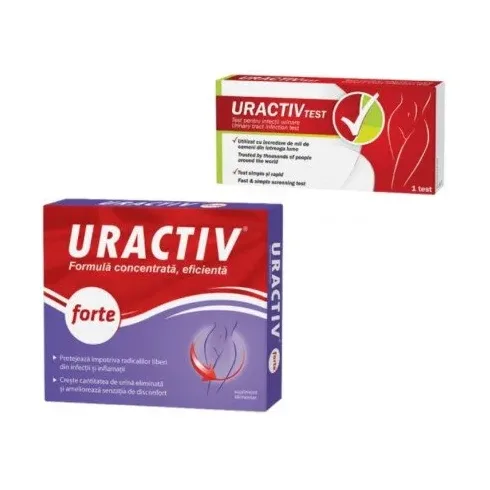 forte + Uractiv test pentru infectii urinare 1 bucata - Uractiv
