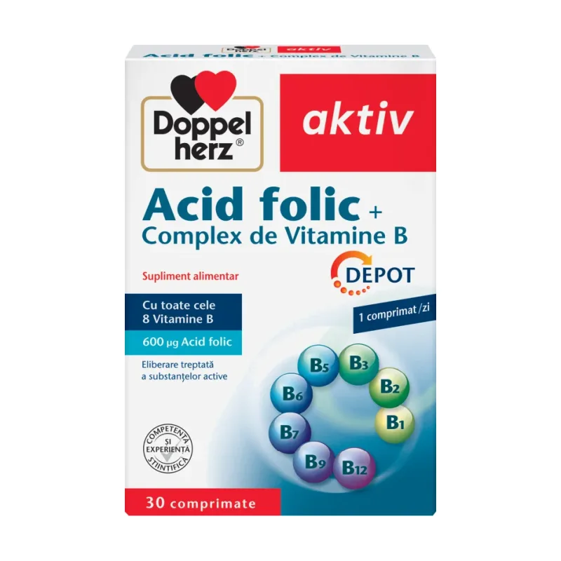 Aktiv Acid folic + Complex de Vitamine B - Doppelherz