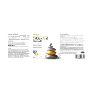 Calciu citrat Vitamina D3 - Alevia