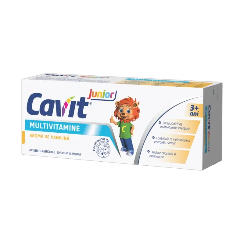 Cavit junior multivitamine cu aroma de vanilie masticabile - Biofarm