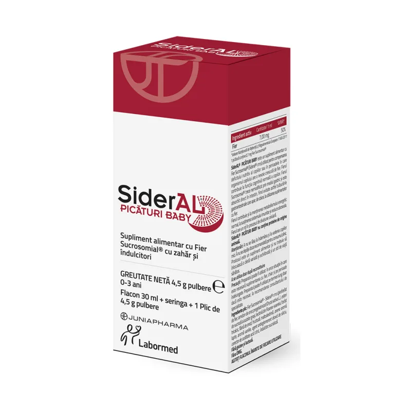 SiderAL picaturi Baby 1 flacon / 30ml + / 4.5 g pulbere - Zentiva