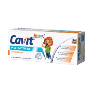 Cavit Junior multivitamine gust de caise masticabile - Biofarm