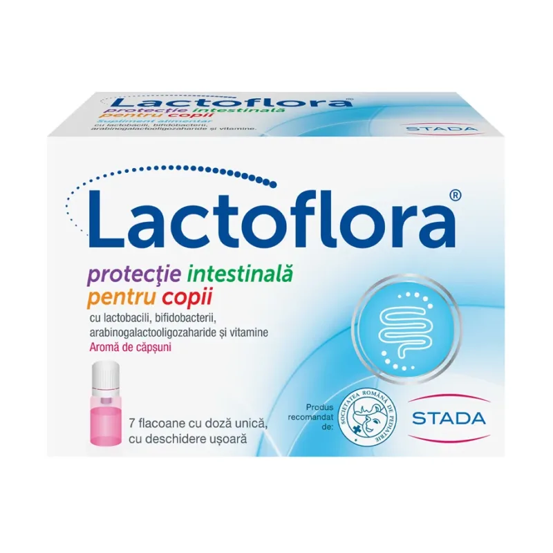 Lactoflora Protectie Intestinala pentru copii 7 flacoane - Walmark
