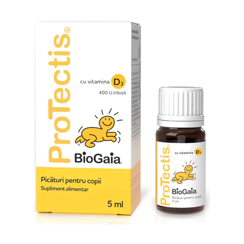 BioGaia cu Vitamina D3 picaturi pentru copii - Protectis
