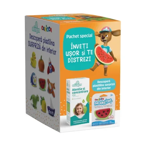Atentie si concentrare sirop + Plastilina Modelight Carioca - Alinan