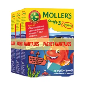 Pachet Pestisori gumati cu Omega-3 aroma de lamaie verde si capsuni 3 - MOLLER'S