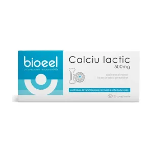 Calciu lactic 500 mg - Bioeel