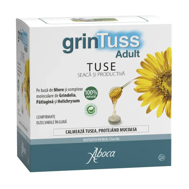GrinTuss pentru adulti dizolvabile in gura - Aboca