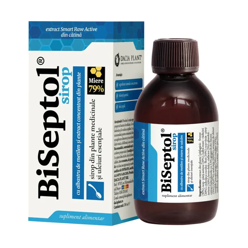sirop cu albastru de metilen si extract concentrat din plante - Biseptol