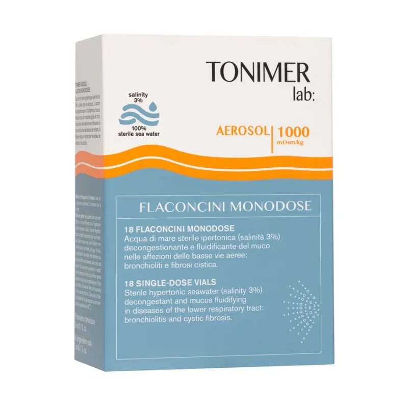 Apa de mare Aerosol 1000 mOsm/Kg 18 flacoane - Tonimer