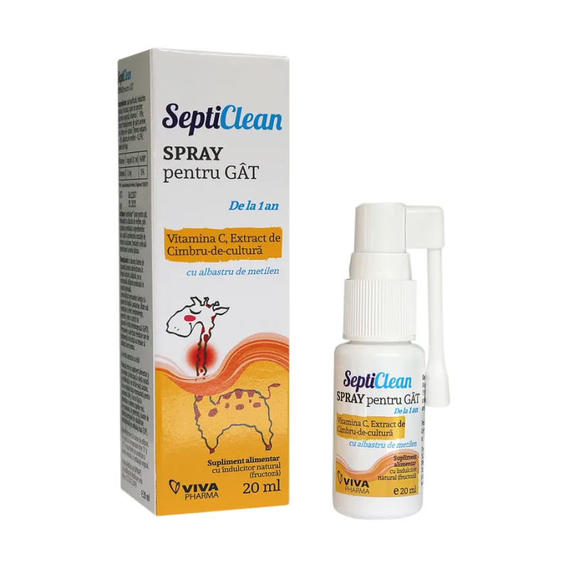 SeptiClean Spray pentru gat cu albastru de metilen