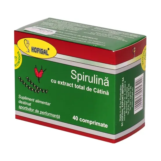 Spirulina cu extract total de catina - Hofigal