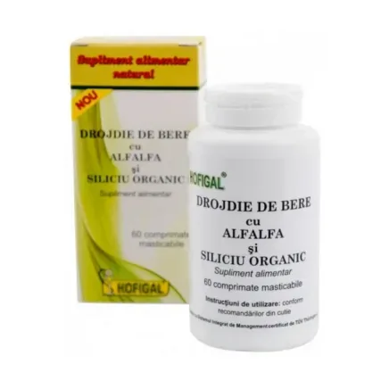 Drojdie de bere cu alfalfa si siliciu organic - Hofigal