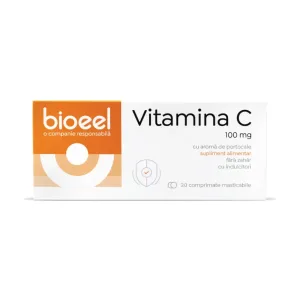 Vitamina C 100 mg cu aromă de portocale - Bioeel