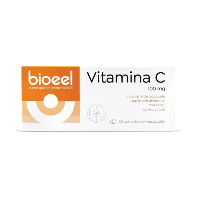 Vitamina C 100 mg cu aromă de portocale - Bioeel