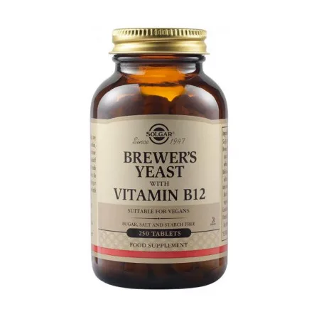 Brewer’s Yeast Drojdie de bere cu Vitamina B12 500 mg - Solgar