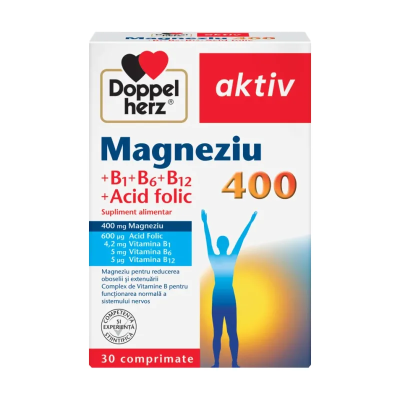 Mg400+B1+B6+B12+acid folic DOPPELHERZ - Doppelherz