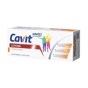 Cavit Adulti Multivitamine cu luteina aroma de caise masticabile - Biofarm
