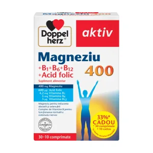 Magneziu 400 + B1 + B6 + B12 + Acid Folic - Doppelherz