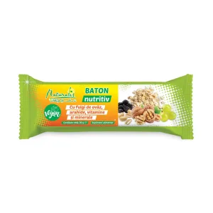 Baton nutritiv cu fulgi de ovaz arahide vitamine - Naturalis