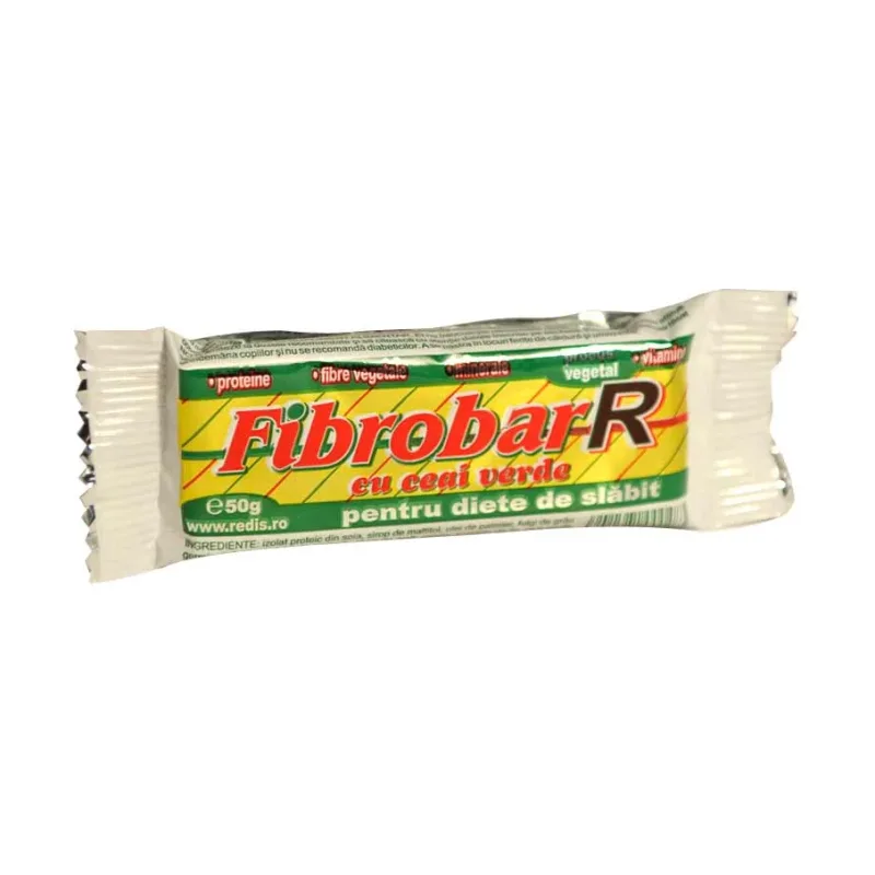 FibrobarR cu ceai verde - Baton pentru dietele de slabit