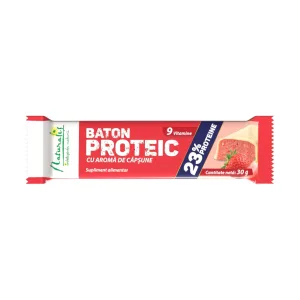 Baton proteic cu aroma de capsune - Naturalis