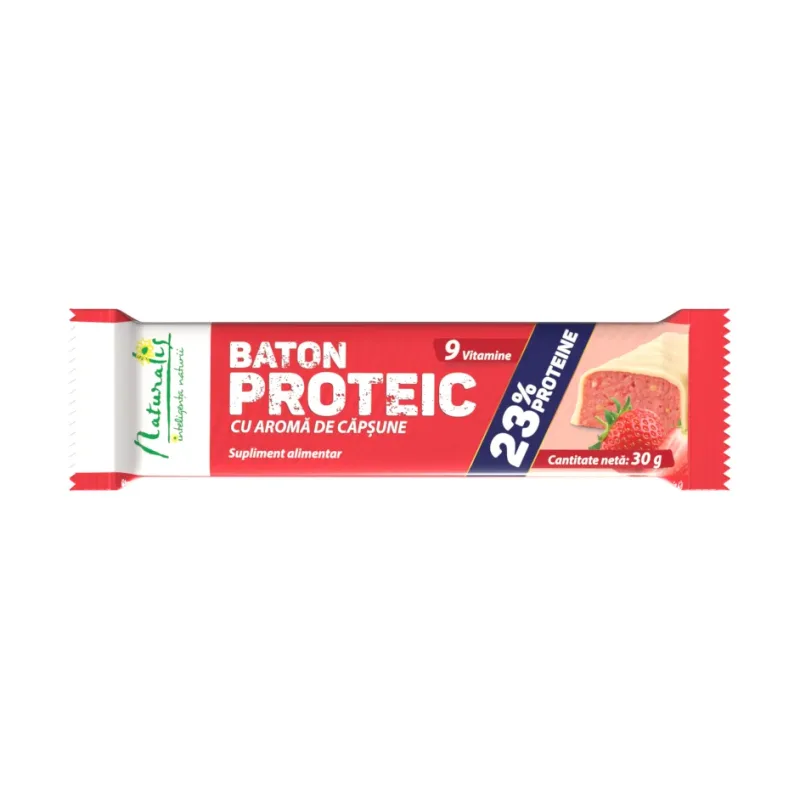 Baton proteic cu aroma de capsune - Naturalis