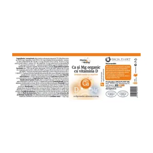 Ca si Mg Organic cu Vitamina D comprimate - Vitamine si Minerale