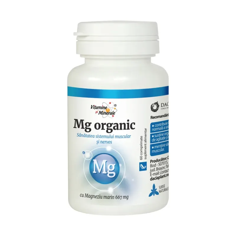 Magneziu Organic comprimate - Vitamine si Minerale