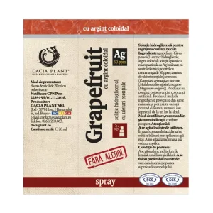 Grapefruit cu Argint Coloidal fara alcool spray - Dacia Plant