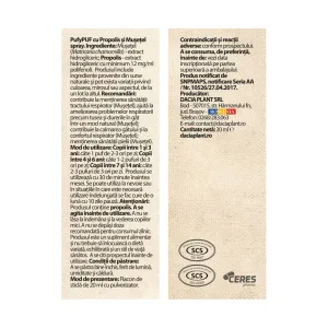 Pufy PUF Propolis si Musetel spray - Ingerasul