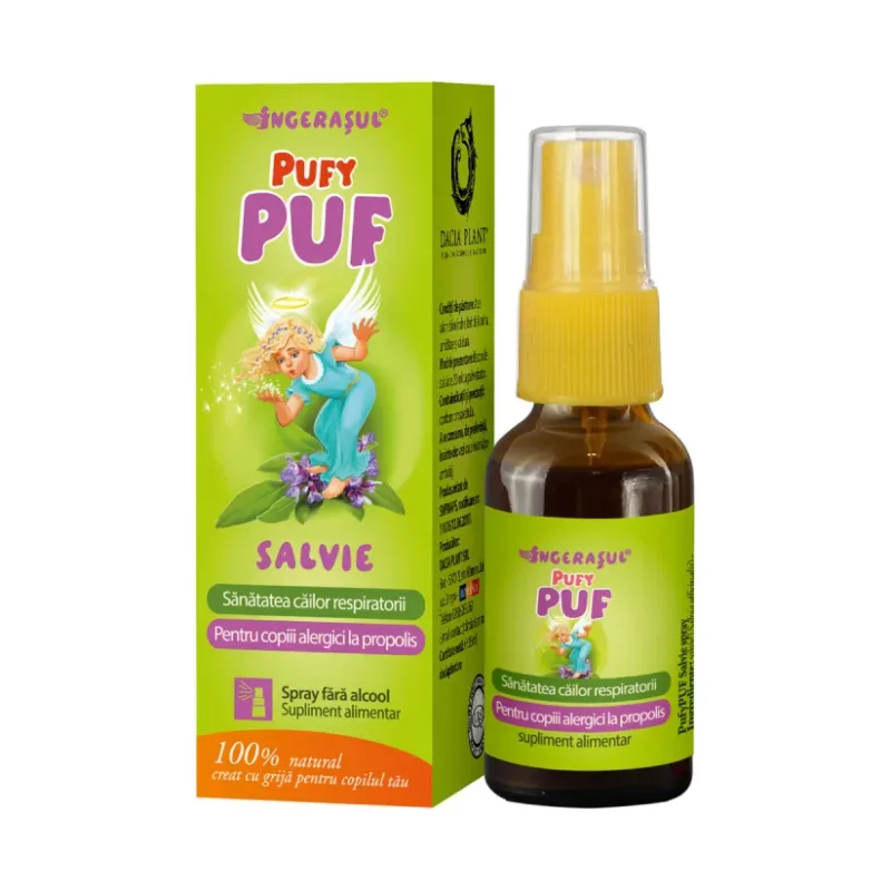 PufyPUF Salvie spray - calmeaza durerile de gat - Ingerasul