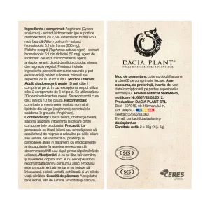 Anghinare, Leurda si Ridiche neagra comprimate - Dacia Plant