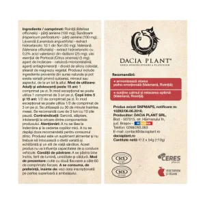 Emocalm cu valeriana 1+1 (120cpr) - Dacia Plant