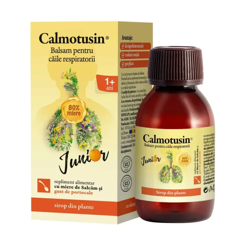 junior sirop cu gust de portocale - Calmotusin