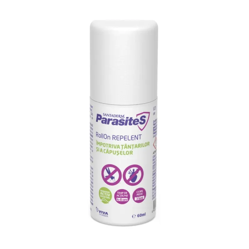 Roll On gel repelent Tantari si Insecte - SantaDerm Parasites