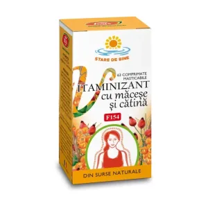 Vitaminizant cu măceșe și cătină, F154, masticabile - Fares