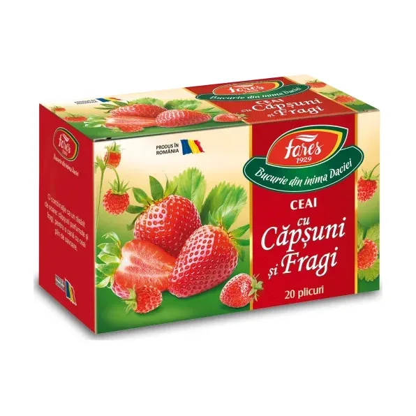 Ceai cu căpșuni și fragi, ceai la plic - Fares