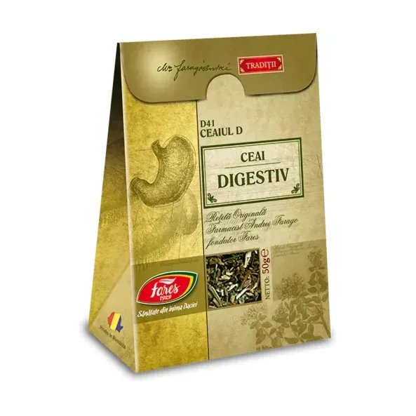 Ceaiul D – ceai digestiv, D41, ceai la pungă (rețetă originală Andrei Farago) - Fares