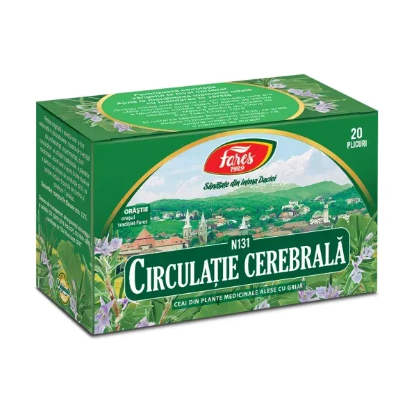 Circulație cerebrală, N131, ceai la plic - Fares