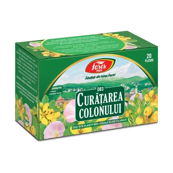 Curățarea colonului, D83, ceai la plic - Fares
