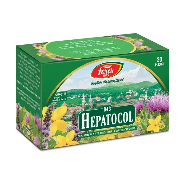 Hepatocol, D43, ceai la plic - Fares