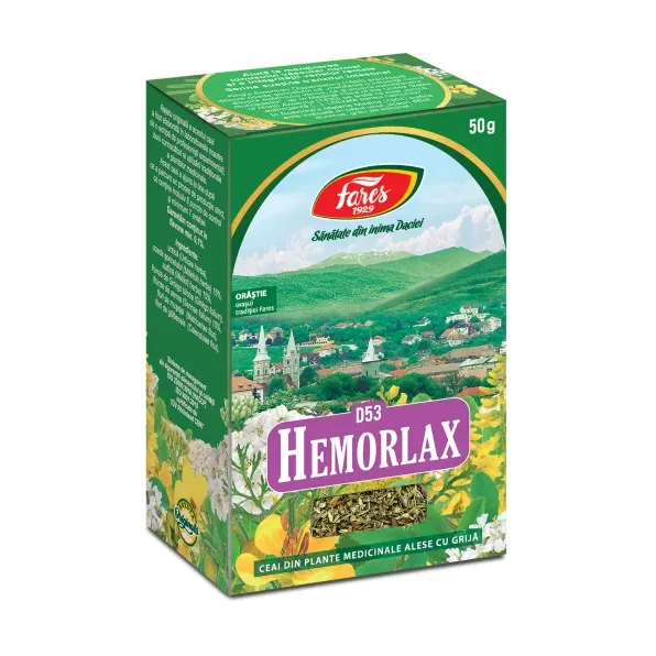 Hemorlax, D53, ceai la pungă - Fares