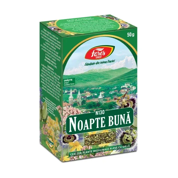 Noapte bună (sedativ), N130, ceai la pungă - Fares