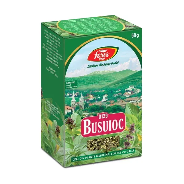 Busuioc, iarbă, D129, ceai la pungă - Fares
