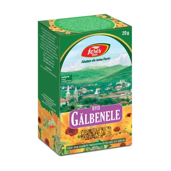 Gălbenele, flori, D113, ceai la pungă - Fares