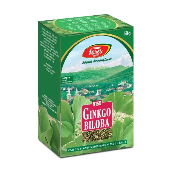 Ginkgo biloba, N155, frunze, ceai la pungă - Fares