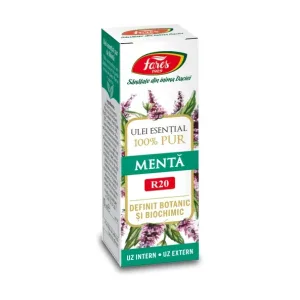 Mentă, R20, ulei esențial 100% pur, definit botanic și biochimic - Fares